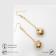 Hanging earrings "disco-char", color gold, 6.3 cm