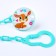 Holder for the nipple - dummies "Mom and kids: deer", on the chain