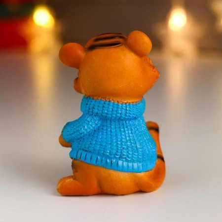 Souvenir Polystone "Tigrush in a bright sweater" MIX 6.5x4x5.7 cm-4