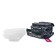 Fishing bag Yaman Sling Lure Bag M, 26x14x22 cm, color gray camouflage + 3 boxes
