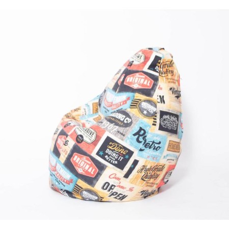 Mear-bag “Pear” average, diameter 75 cm, height 120 cm, label print-1