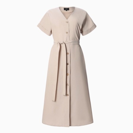 Women's dress on buttons MIST Summer Time, Beige, R.50-7