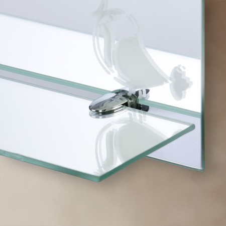 Mirror "Singing Ponochka", with sandblasting graphics, wall, with a shelf, 40 × 60 cm-2