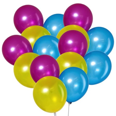 Latex ball 12 ", metal, set 100 pcs., Mix color-2