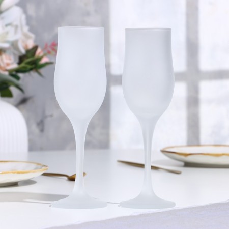 Set of wedding glasses "Council and love" 200 ml, white-6