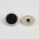 A set of plastic buttons on the leg, d = 25 mm, 5 pcs, black color