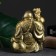 Figure "God Hotya No. 1 with a bag and staff" gold, 16x14x10cm
