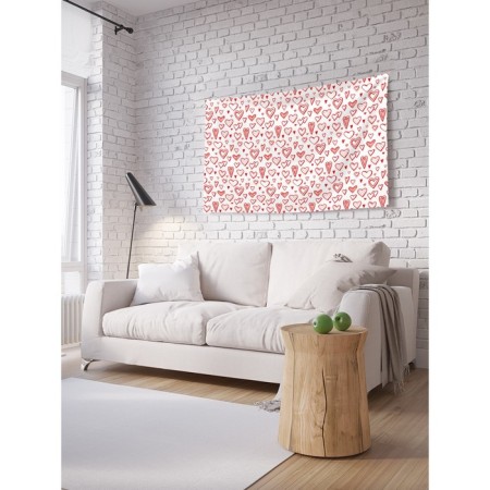 Decorative panel with photo printing "different hearts", horizontal, size 150x200 cm