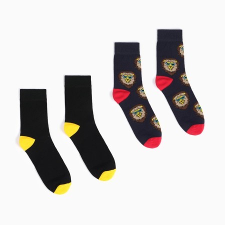 Set of male socks (2 pairs), blue/black color, size 42-43
