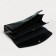 Women's wallet on the button, black color