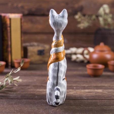 Souvenir tree "Coliding cats" 19x4x11 cm-6