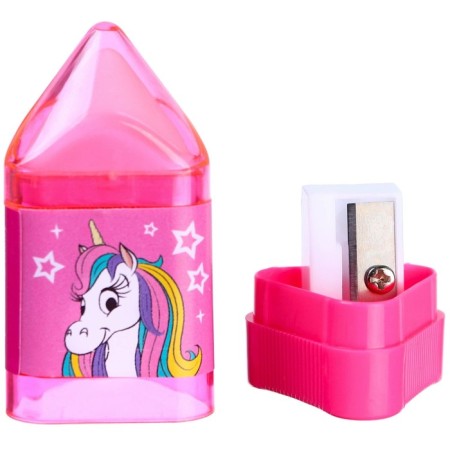 Sharpen with an eraser, plastic, Minnie Mouse and unicorn-4