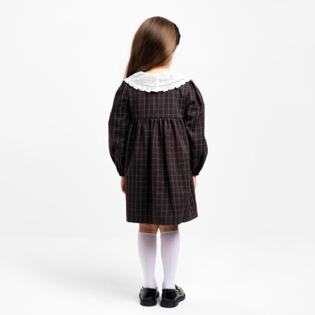 Children's dress with KAFTAN collar, size 38 (146-152 cm), black color-2