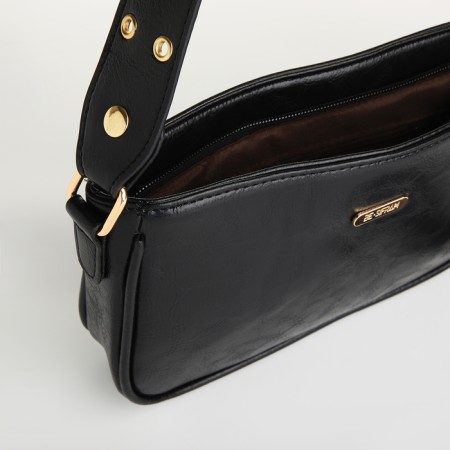 Women's bag, baguette, with lightning, black color-5