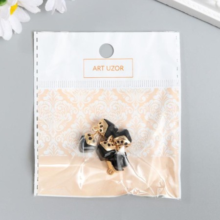 Decor for creativity Glass "Cub-Crystal" Black set 5 pcs 0.8x0.8 cm-3