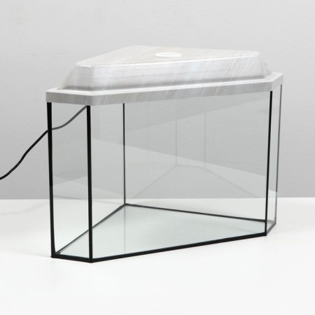Aquarium "Delta" corner with a lid, 25 liters, 34 x 34 x 31/37.5 cm, bleached oak-6