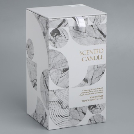 Candle in concrete aromatic "peach", soy wax-9