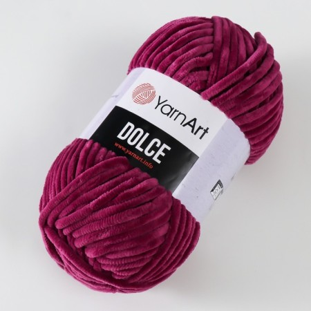 Yarn "Dolce" 100% micropoliester 120m/100g (766 t. Fuchsia)-1