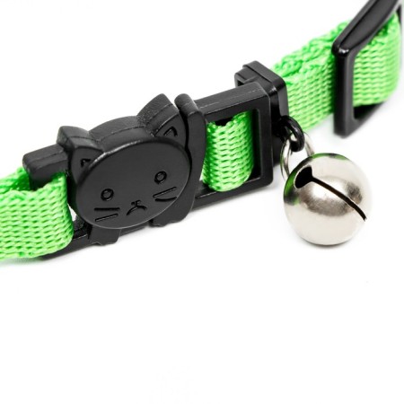 Fly collar with a bell, 30 x 1 cm, polyester, green-2
