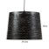 Bayerlux lamp "Azen" E27 40W black 35x35x25-90cm