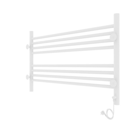 Towel electric heated Laris Olivia ChK8, 800x500 mm, 8 crossbars, left, white-14