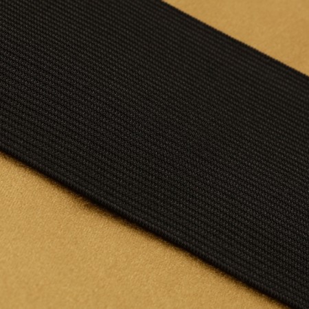 Knitted gum 70mm 40 ± 2m black au-1