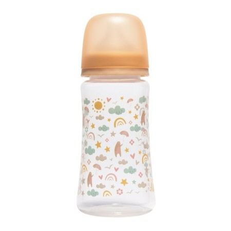 A bottle for feeding with a wide throat and silicone nipple milk, 360 ml, 0+-2