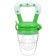 Nibbler for feeding, with silicone mesh, green color