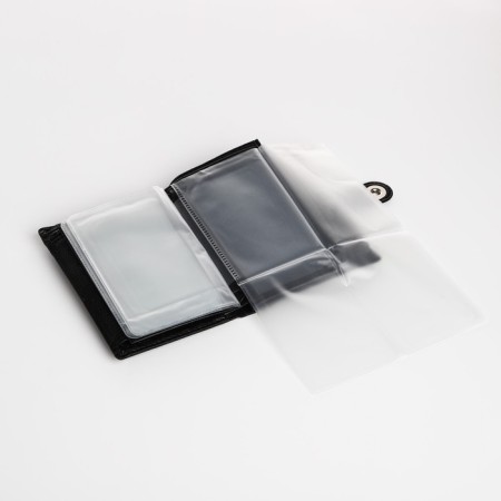 Male purse on Magnet, 3 in 1, for bills, auto documents and passports, black color-6