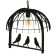 Bayerlux "Birds" 1x40W E27 Black 49x35x35 cm