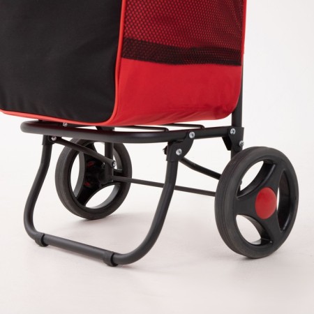 Carrier's cord bag, external pocket, black/red color-3