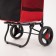 Carrier's cord bag, external pocket, black/red color