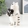 Souvenir Ceramics "Cat with heart" White-black with gold 15x8.2x7.8 cm 6436041