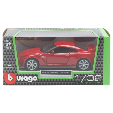 BBURAGO Nissan GT-R (R35) 2009, Die-Cast, 1:32, Red color-5