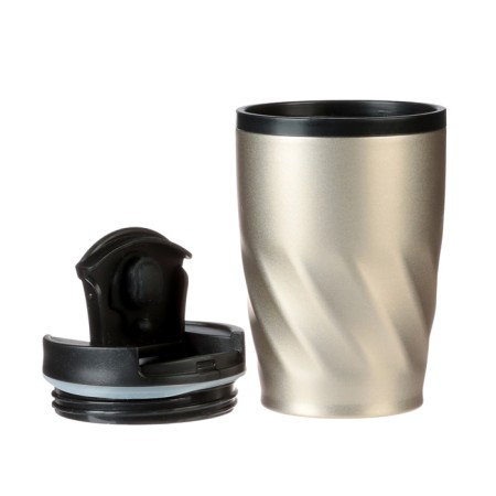 Thermal circle, 350 ml, graphics, retains heat 2 hours, 13.5 x 8 cm, golden metallic-1