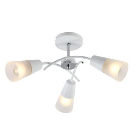 Lamp on the ESCADA rod, 1109/3P White. 3x40W, E14, 520x520x240 mm, white/chrome color