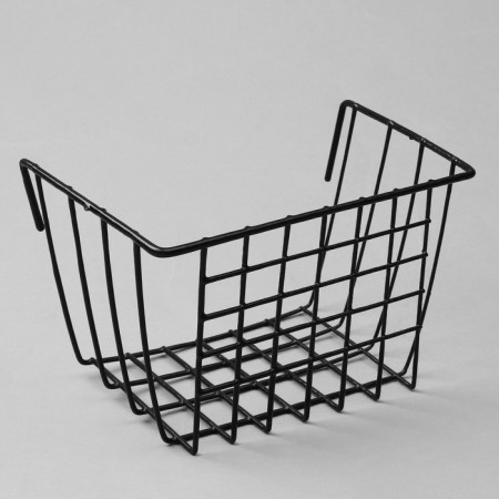 Basket on a grid, 19 × 11.5 × 12 cm, black color-1