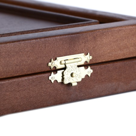 Wooden backgammon large, carved, board game "Moscow", Beech, Patina, 50 x 59 cm-5