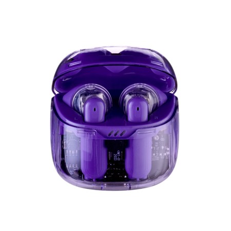 Wireless headphones K20, TWS, inserts, BT 5.0, 35/260 mAh, transparent, purple-7
