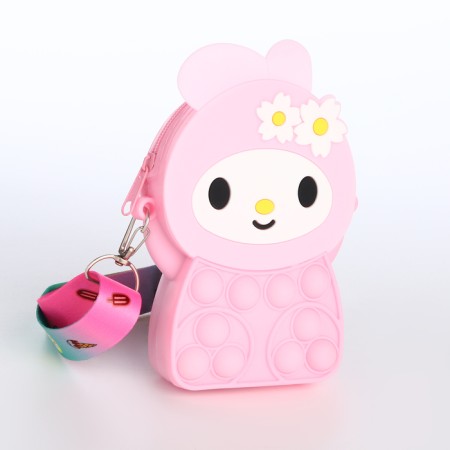 Bag's bag with lightning, pink color