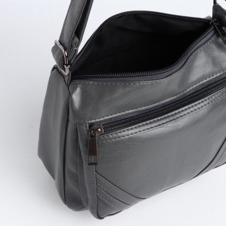Women's bag with lightning, gray color-4