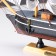 Souvenir small “Kovda” souvenir ship, black with white stripes, white sails, 5.5 × 24 × 22 cm