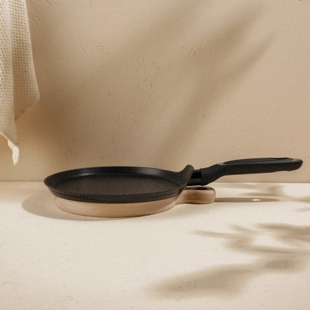 Pancake pan aluminum with anti -stick coating SL Home, D = 24 cm, h = 1.6 cm, induction, black color-2