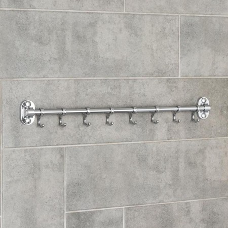 Wall hook on the bar, moving, accoona a166-8, 8 pcs, color chrome