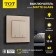Tot Matte Glass switch, 10 a, 2 cl., With backlight, hidden, glass, beige