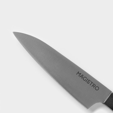 Knife kitchen vegetable Magistro Hinshitsu, stainless steel, 10.6 cm, black-4