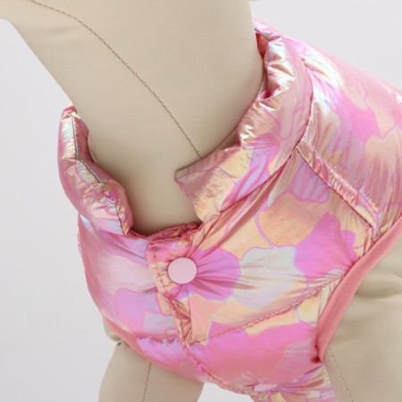 Dog jacket two -sided with a weight, size 16 (ds 36 cm, og 46 cm, ok 35 cm), pink-3