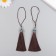 Decor for creativity textiles "The brush of the padishah" topics. Brown set 2 pcs 9x1 cm