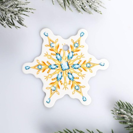 Schildik for a gift New Year "Snowflake New Year", 6.5 x6.0 cm, New Year-1