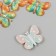 Decor for creativity plastic "Butterfly with a gold net" 2.5x3.1 cm